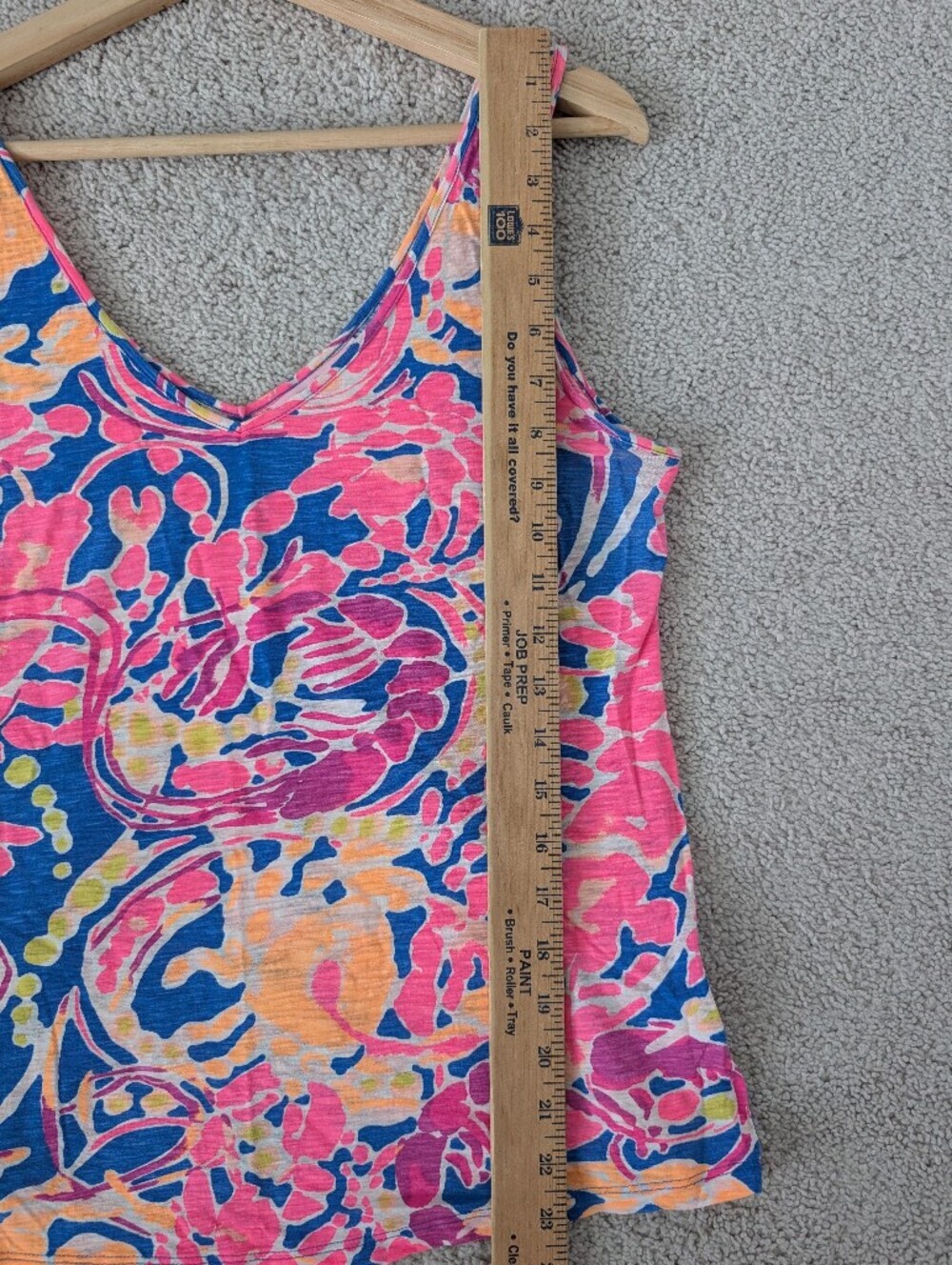 Lilly Pulitzer Gigi V-Neck Tank Top Catch & Release Women's Size Small Tropical - Picture 8 of 8